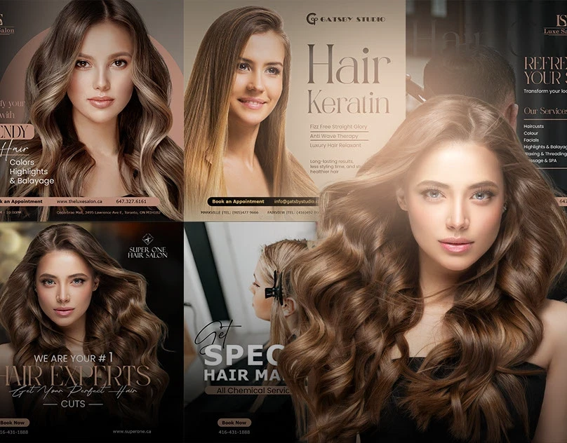 Gatsby Salon — Social Campaign — Graphics portfolio preview