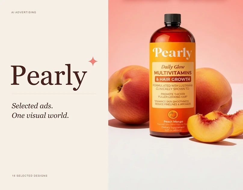 Pearly | AI Advertising & Social Creative — Graphics portfolio preview