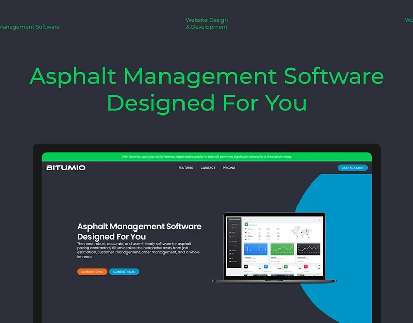 Asphalt software marketing Website Development — Websites portfolio preview