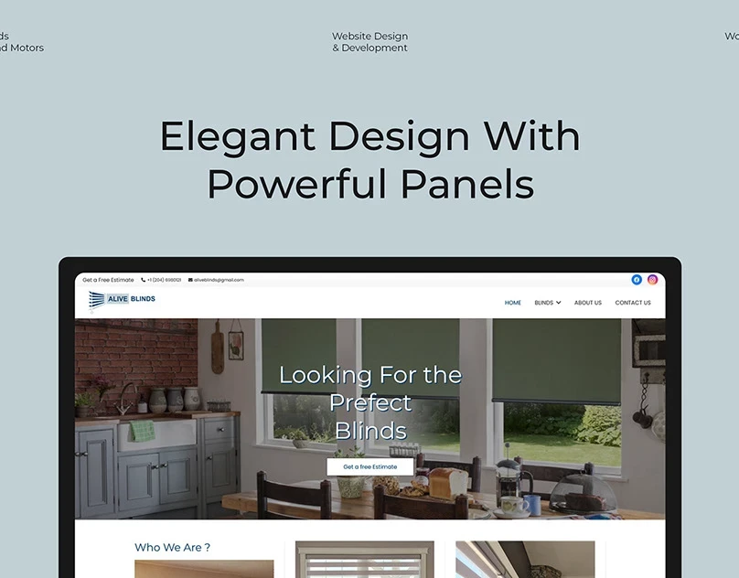 Aliveblinds | Premium Blinder Services — Websites portfolio preview