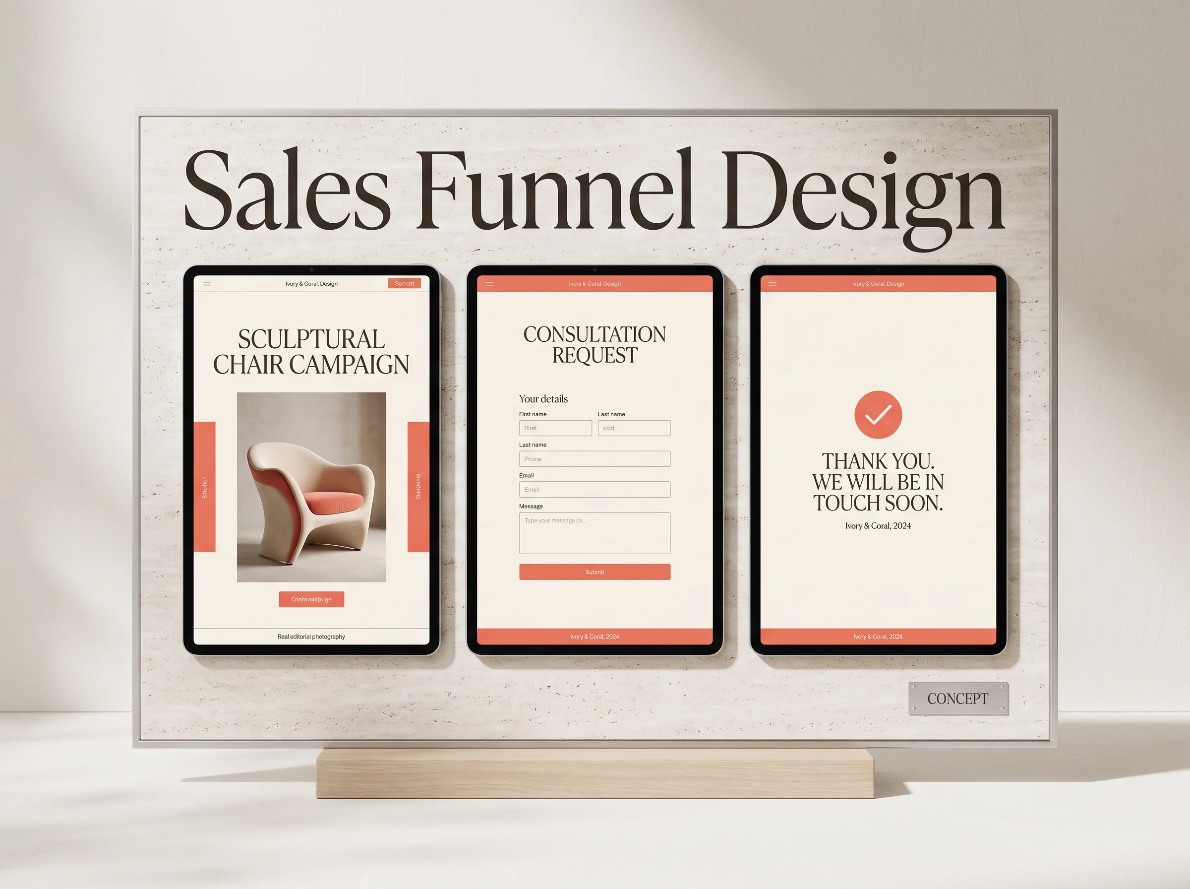 OBJECT — Furniture Sales Funnel — Landing pages portfolio preview