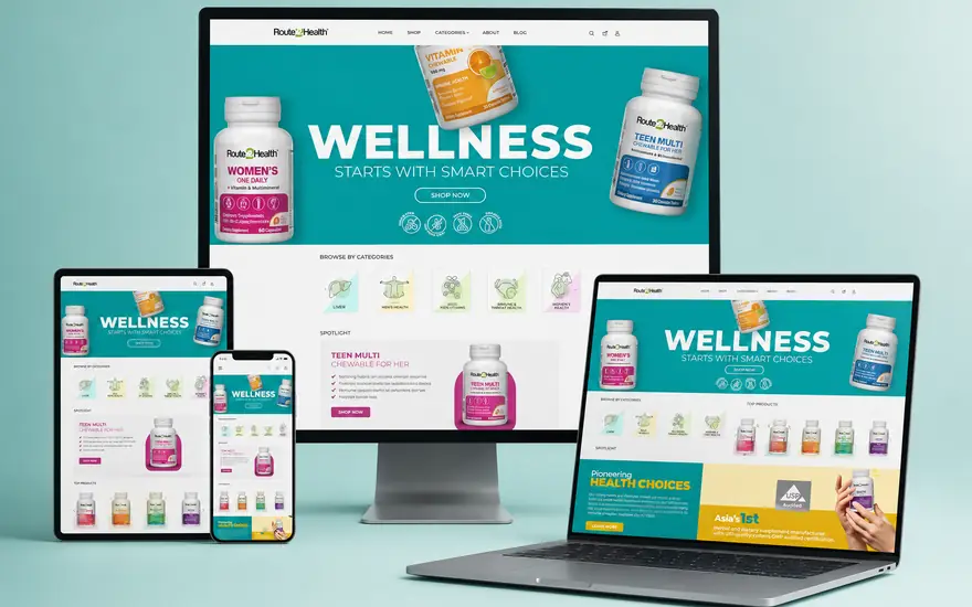 Route2Health UAE — E-commerce portfolio preview
